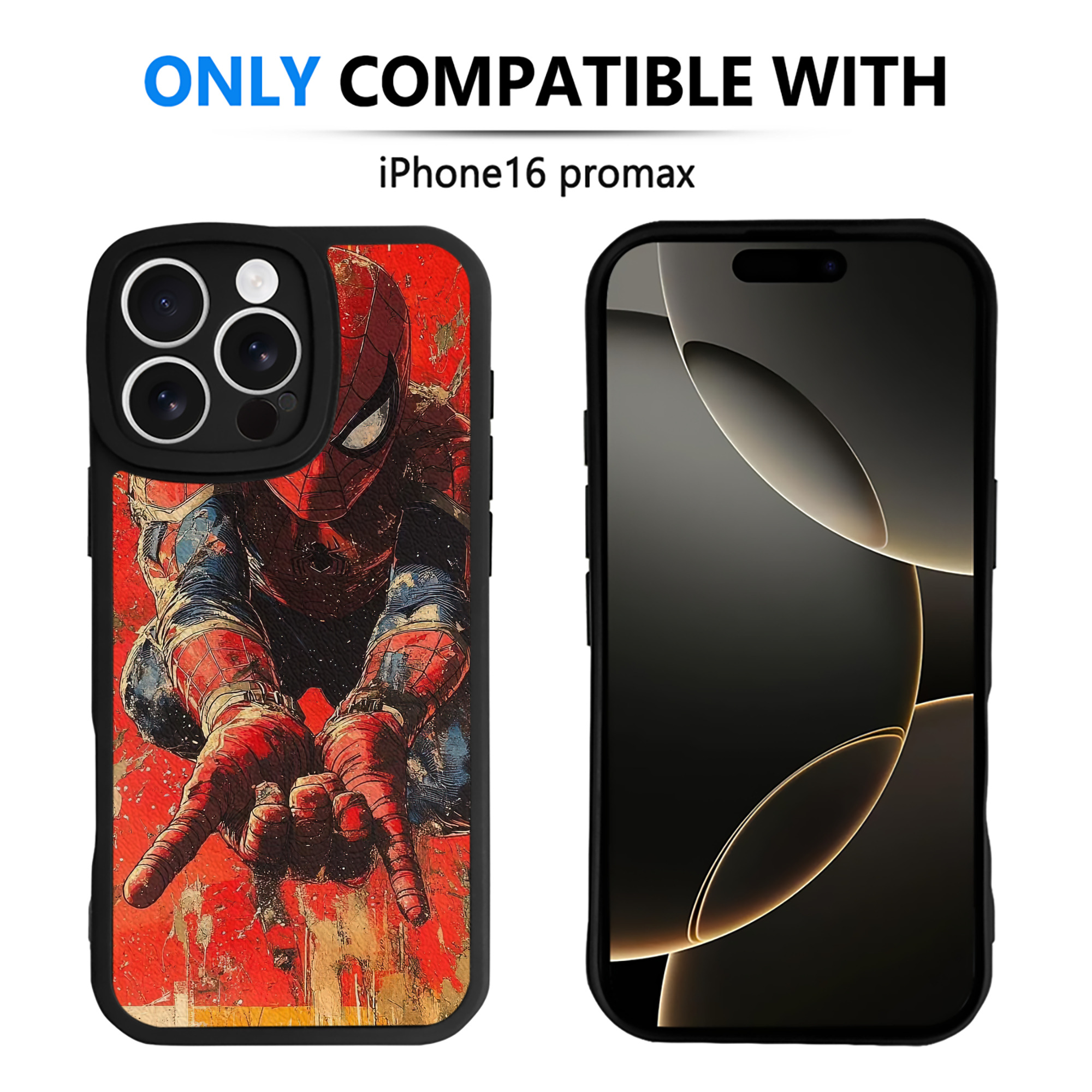 Spider Man スパイダーマン 【iPhone 16シリーズ対応】シリコンスマホケース（レザー調） 材質：シリコン